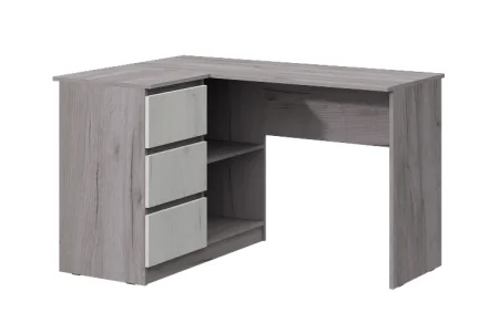 Стол угловой Соната дуб крафт серый/дуб крафт белый