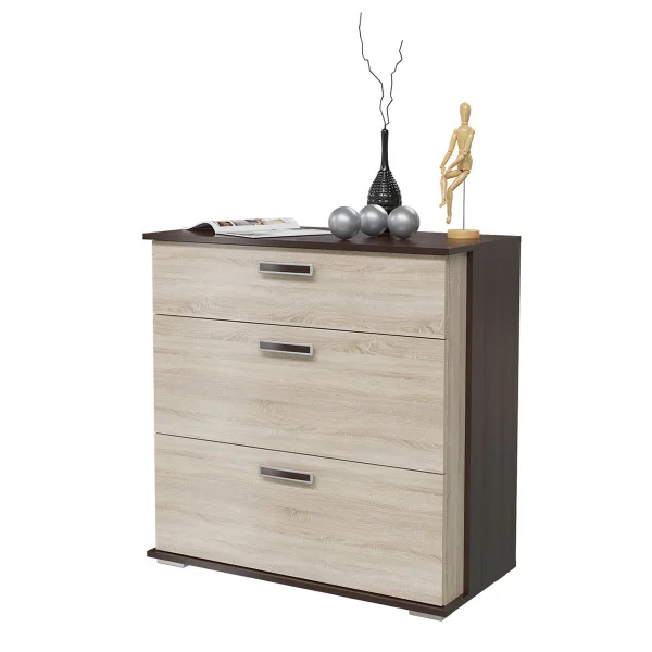 Комод с 3-мя ящиками 4-4425 Даллас венге/дуб сонома Комод с 3-мя ящиками 4-4425 Даллас венге/дуб сонома