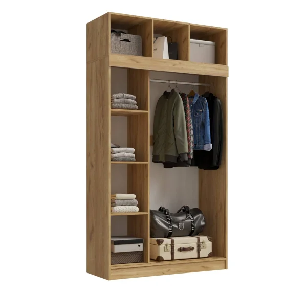 Шкаф с антресолью Роджина дуб крафт/графит