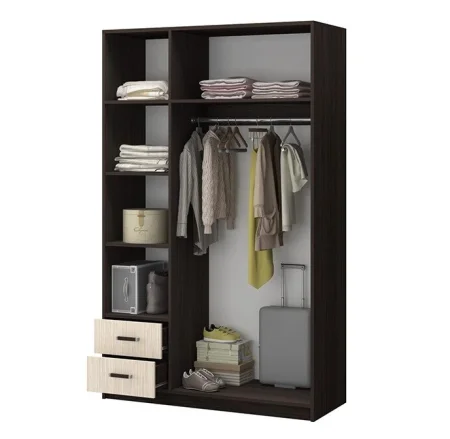 Шкаф 3-х створчатый с 2 ящиками венге/дуб белфорт