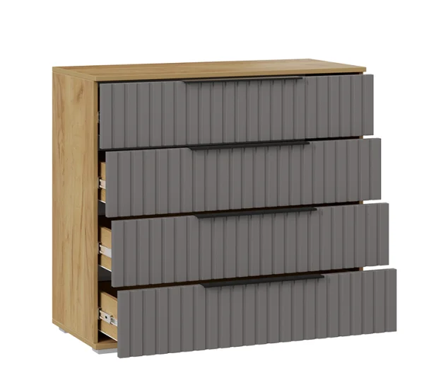 Комод Хилтон дуб крафт золотой/графит матовый Комод Хилтон дуб крафт золотой/графит матовый