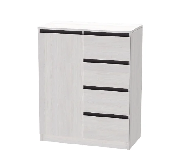 Комод 1 створка/ящики Кэт-1 ясень анкор светлый/графит Комод 1 створка/ящики Кэт-1 ясень анкор светлый/графит