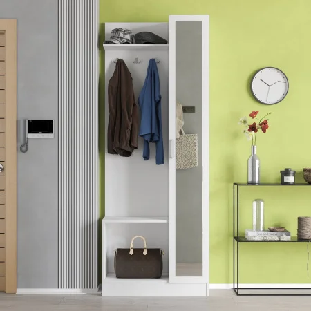 Прихожая с зеркалом Камелия-8 белый