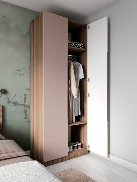 Шкаф Роза 900 орех франклин/пудра скин тренто