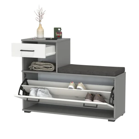 Тумба под обувь Лира ГК 2-0714 графит/белый