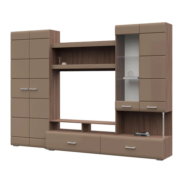 Гостиная Вегас-1 шимо темный/кофе с молоком