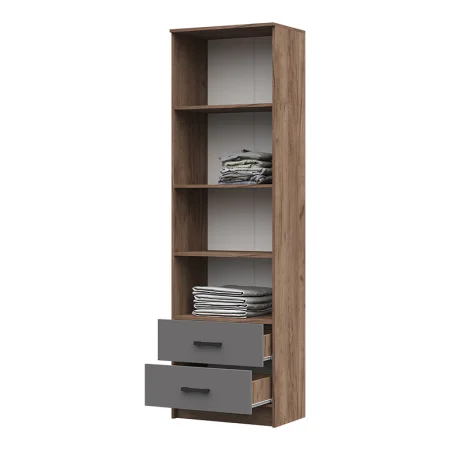 Шкаф Машенька ШК-201 дуб крафт табачный/серый графит