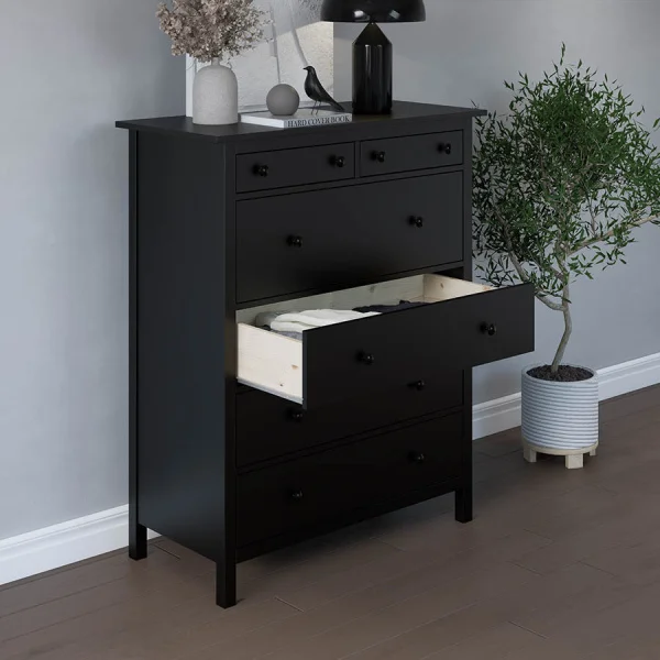 Комод 6 ящиков Кымор черный Комод 6 ящиков Кымор черный