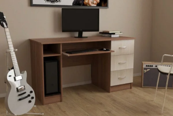 Стол письменный ПКС-4 ясень шимо темный/ясень шимо светлый