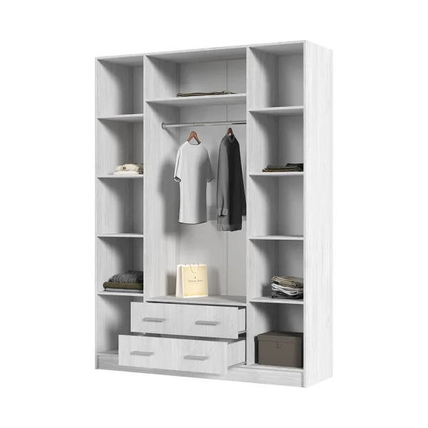 Шкаф 4-х створчатый Квадро ясень анкор светлый