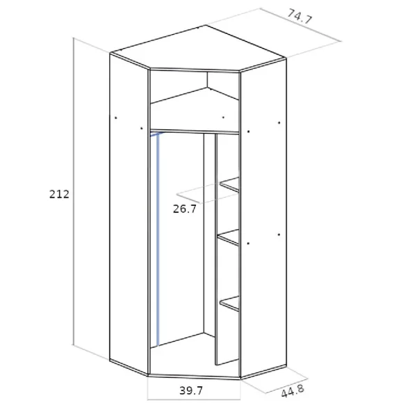 Шкаф угловой Белла сандал светлый Шкаф угловой Белла сандал светлый