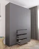 Шкаф для одежды с ящиками Мори МШ 1600.1 графит