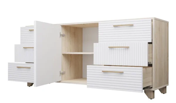 Комод Копенгаген дуб сонома/белый матовый Комод Копенгаген дуб сонома/белый матовый