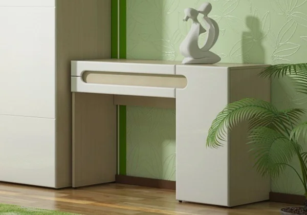 Туалетный стол Палермо-3 СТ-025 ясень шимо светлый/белый глянец Туалетный стол Палермо-3 СТ-025 ясень шимо светлый/белый глянец