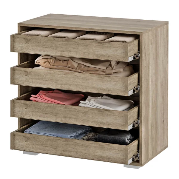 Комод Наоми КМ-09 дуб каньон/белый глянец Комод Наоми КМ-09 дуб каньон/белый глянец