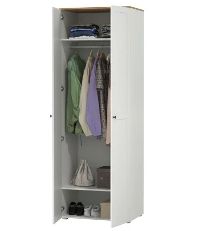 Шкаф Остин 13.224 белый шагрень/дуб крафт золотой