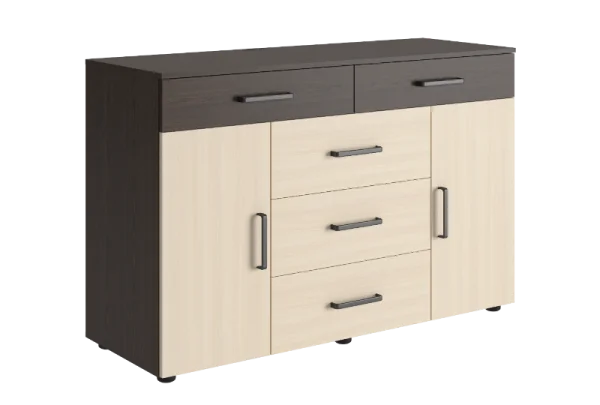 Комод Вега К-03 венге/дуб молочный Комод Вега К-03 венге/дуб молочный