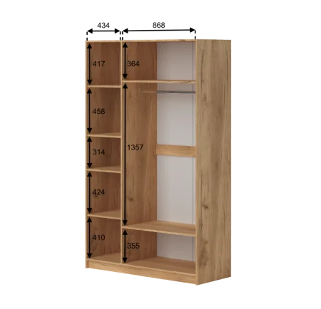 Шкаф Ньерд 1350 дуб вотан/ива пепельная