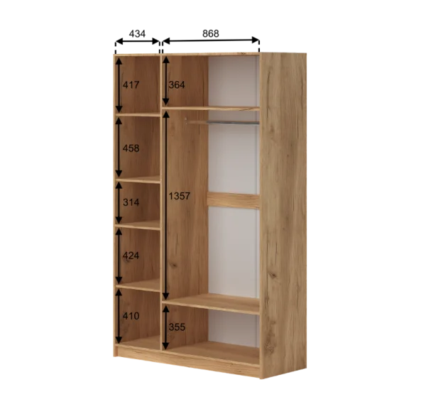 Шкаф Ньерд 1350 дуб вотан/ива пепельная