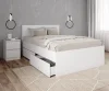 Кровать полутороспальная Мори с ящиками КРМЯ 1200.1 белый