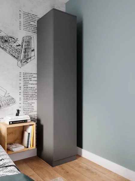 Шкаф Мори МШ 400.1 графит (с полками)