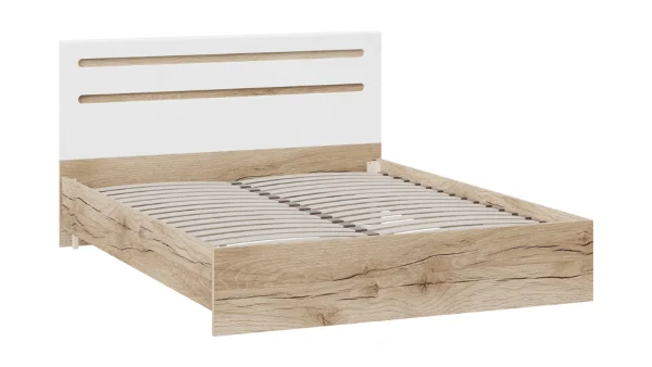 Кровать Фьюжн дуб делано/белый глянец Кровать Фьюжн дуб делано/белый глянец