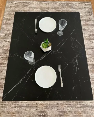 Стол керамический Граф 1000х800 черный