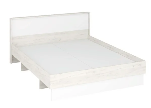 Кровать Дублин КР-160 дуб крафт белый/белый Кровать Дублин КР-160 дуб крафт белый/белый