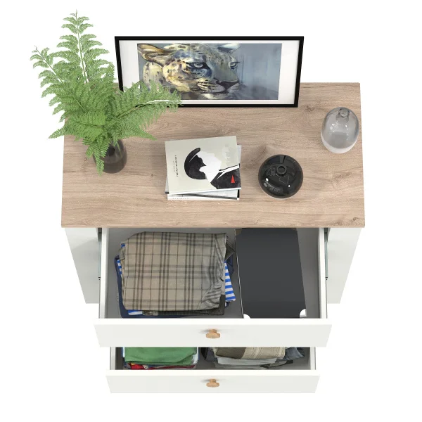 Комод Джастин 16.228.03 белый шагрень/дуб белый Комод Джастин 16.228.03 белый шагрень/дуб белый