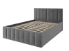 Кровать Лана 140х200 с подъемным механизмом, велюр графит софт