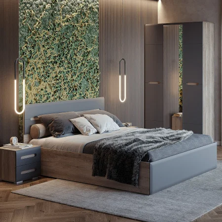 Прикроватная тумба Наоми ТБ-15 дуб каньон/графит