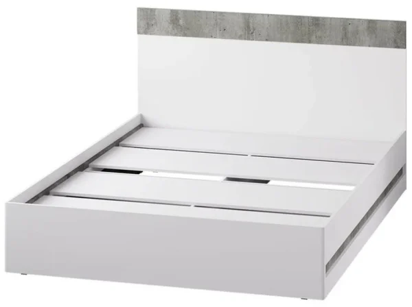 Кровать Инстайл КР-04 бетон/белый Кровать Инстайл КР-04 бетон/белый