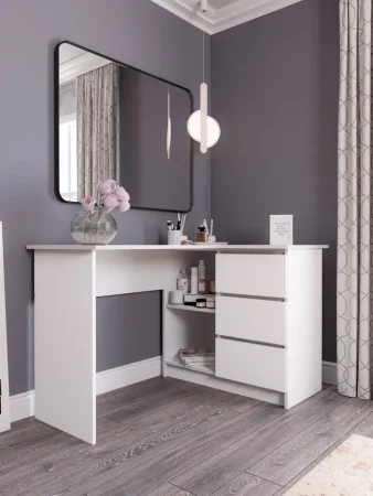 Стол письменный угловой Мори МС-16 белый