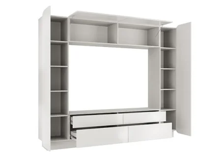 Стенка Лаванда-2 белый глянец