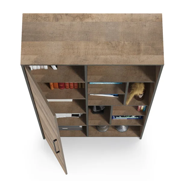 Шкаф-стеллаж Трувор 13.206 дуб гранж песочный/интра