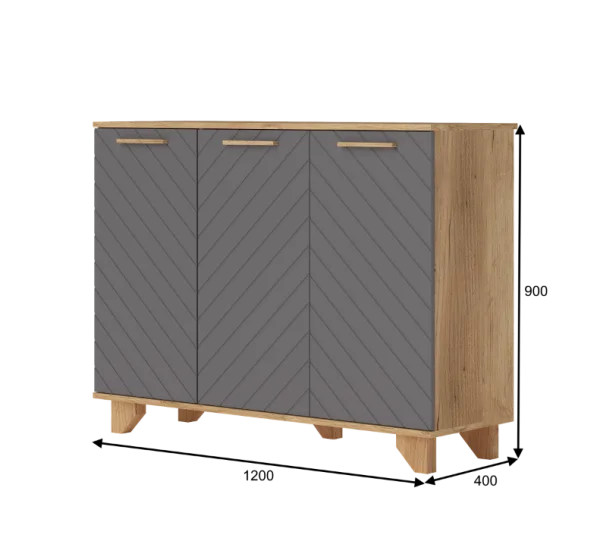 Комод Ньерд 1200 дуб вотан/черника Комод Ньерд 1200 дуб вотан/черника