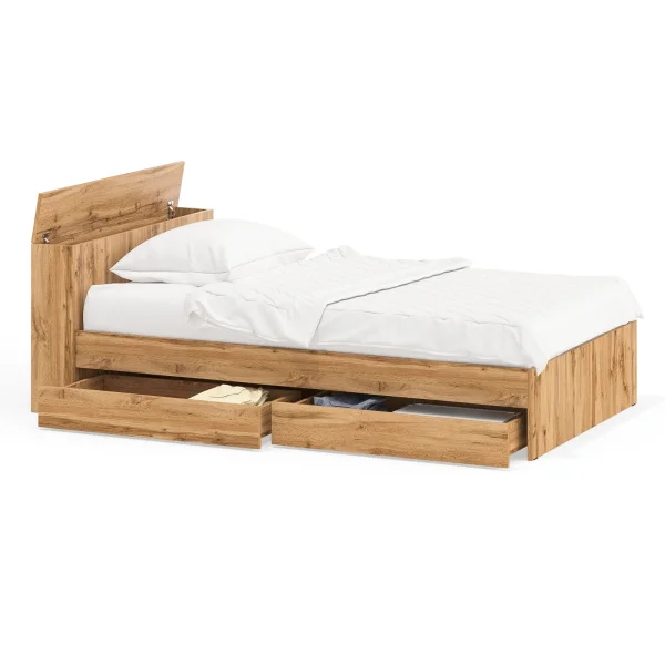 Кровать с ящиками Ксения дуб вотан Кровать с ящиками Ксения дуб вотан