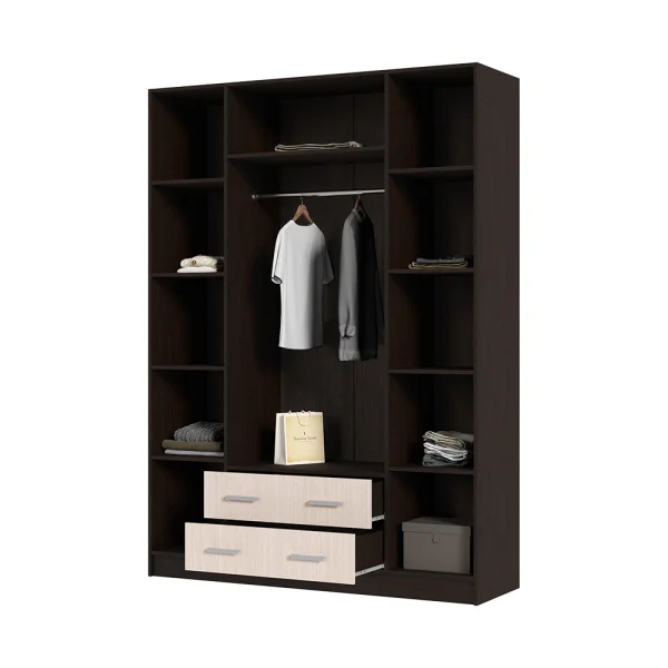 Шкаф 4-х створчатый Квадро венге/дуб белфорд