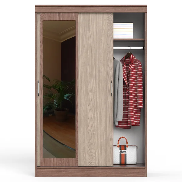 Шкаф-купе СВК-1300 ясень шимо светлый/ясень шимо тёмный