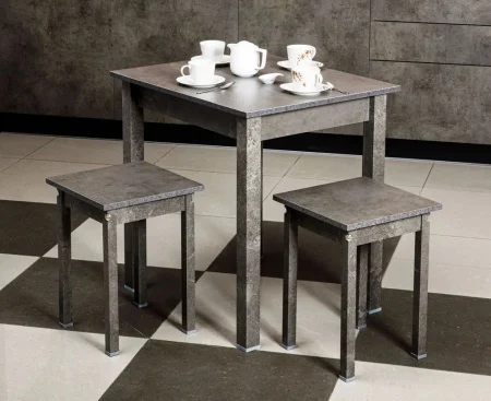 Стол обеденный Компакт бетон темный