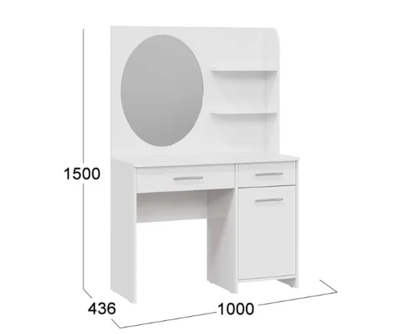 Стол туалетный Эвита белый глянец Стол туалетный Эвита белый глянец
