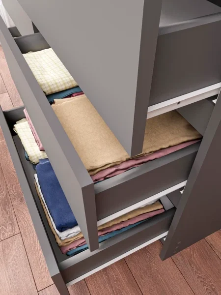 Комод Мори МК 1200.8 графит (8 ящиков) Комод Мори МК 1200.8 графит (8 ящиков)