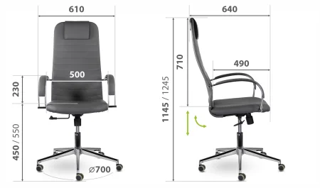 Кресло СН-601 Соло хром черный