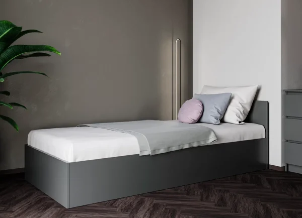 Кровать односпальная Мори КРМ 900.1 графит Кровать односпальная Мори КРМ 900.1 графит