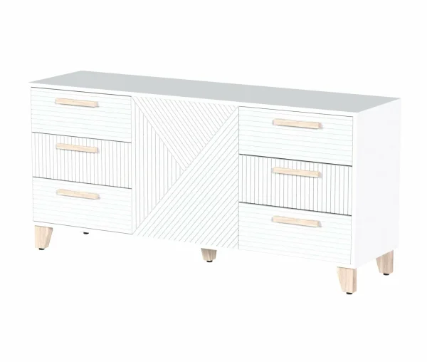 Комод Копенгаген белый/белый матовый Комод Копенгаген белый/белый матовый