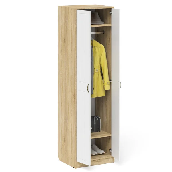 Шкаф П-6 дуб сонома/белое дерево фрезеровка прованс