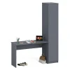 Комплект Мори Стол письменный МСП 1200.1 + Пенал МШ 400.1 графит