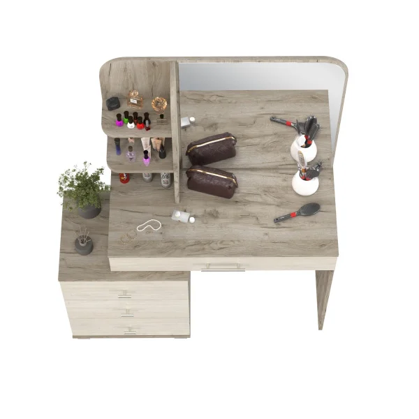 Трюмо 4-25100 Оливия дуб крафт серый/скандинавское дерево белое Трюмо 4-25100 Оливия дуб крафт серый/скандинавское дерево белое