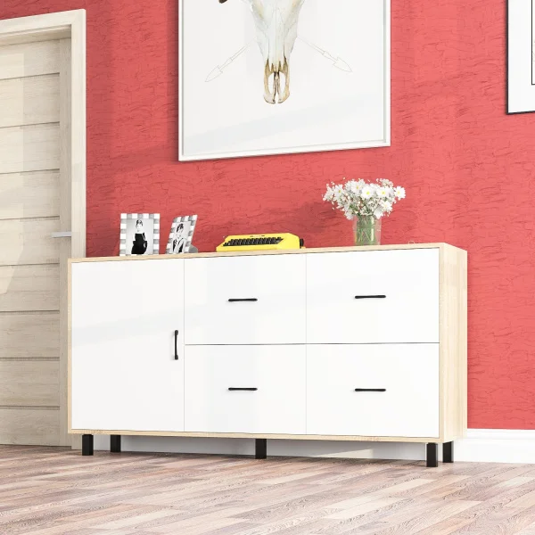 Комод 125-1704 дуб сонома/белый Комод 125-1704 дуб сонома/белый