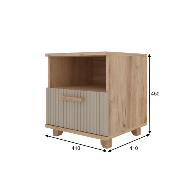 Тумба прикроватная Ньерд дуб вотан/ива пепельная Тумба прикроватная Ньерд дуб вотан/ива пепельная